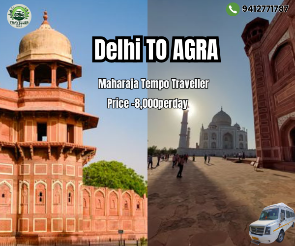 DELHI TO AGRA distance and details of tempo