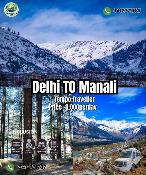 delhi to manali by tempo traveller